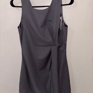 Chic Gray Sleeveless Mini Dress